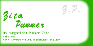 zita pummer business card